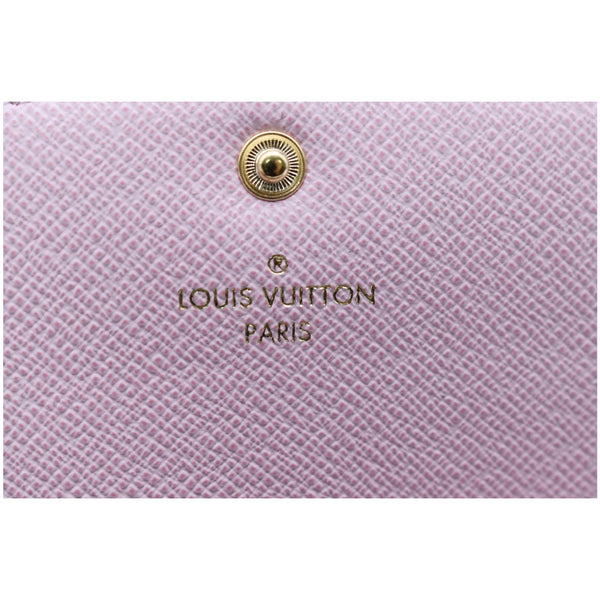 LOUIS VUITTON Emilie Damier Ebene Wallet Rose Ballerine
