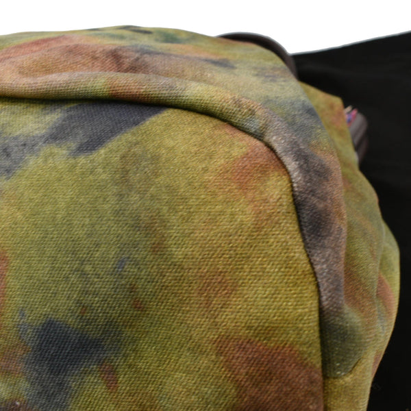 CHANEL Graffiti On-The-Pavement Canvas Bowling Bag Khaki Washed