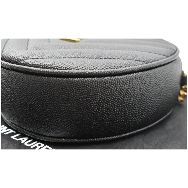 Yves Saint Laurent Vinyle Round Chevron Leather Camera Bag