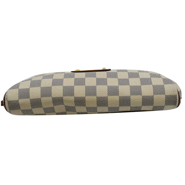 LOUIS VUITTON Pochette Eva Damier Azur Clutch Crossbody Bag White