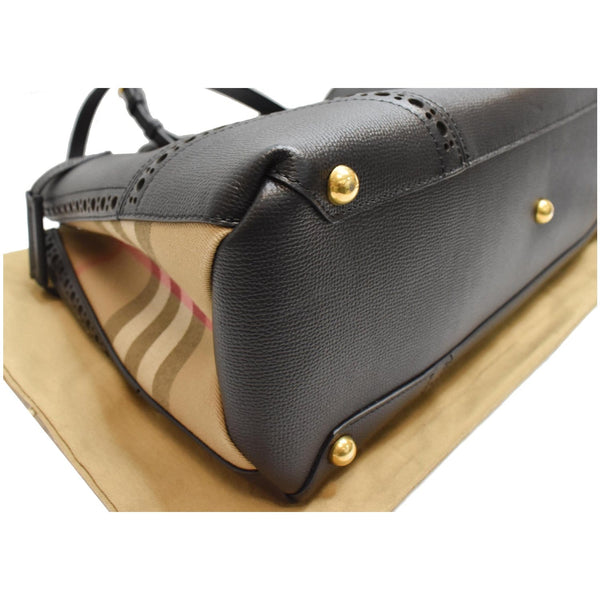 Burberry Large Banner Leather Shoulder Bag - brass studs | DDH