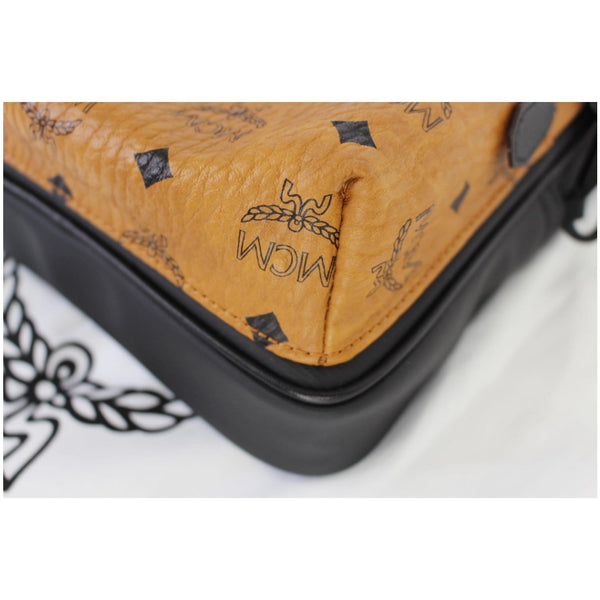 MCM 1976 Square Medium Visetos Canvas Crossbody Bag Cognac