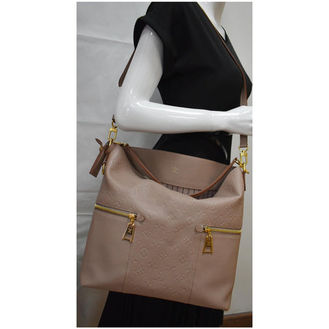 LOUIS VUITTON Melie Empreinte Leather Hobo Bag Taupe Glace