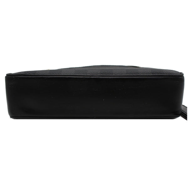 LOUIS VUITTON Alpha Damier Graphite Canvas Pouch Clutch Bag Black