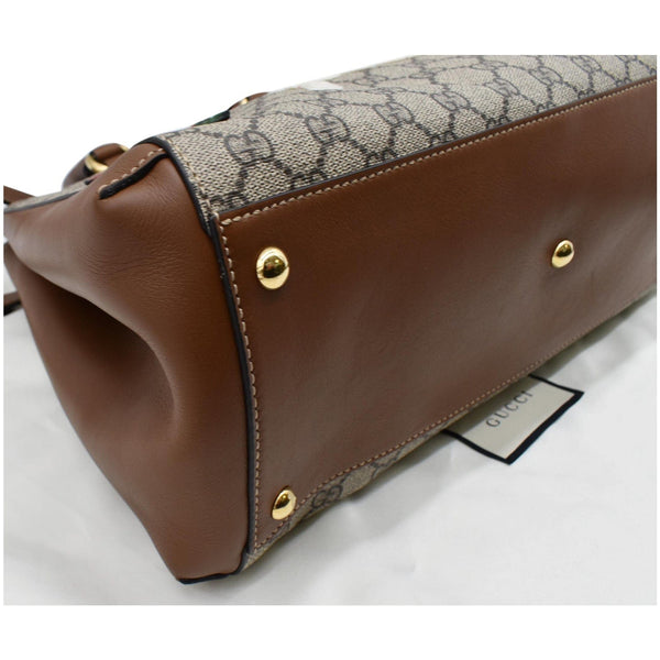 GUCCI Blind for Love GG Supreme Canvas Top Handle Crossbody Bag Maple Brown 453704