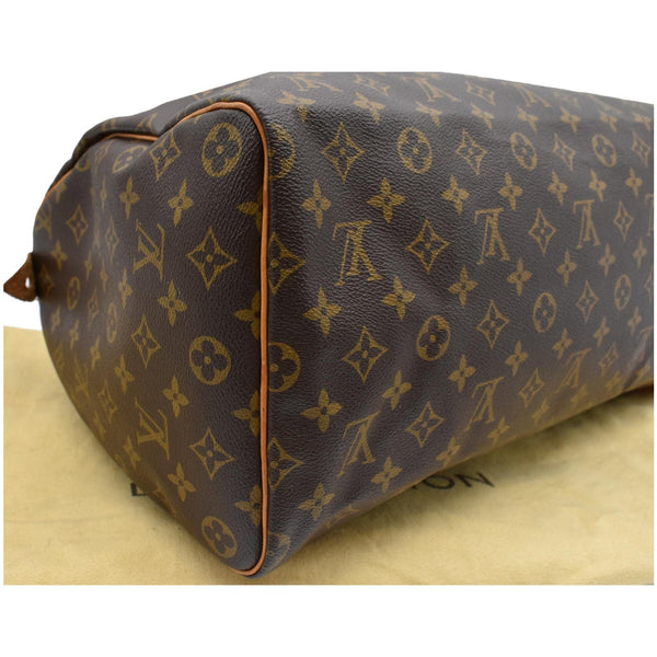 LOUIS VUITTON Speedy 40 Monogram Canvas Satchel Bag Brown