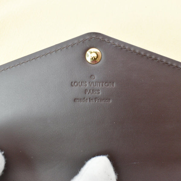 LOUIS VUITTON Sarah Monogram Vernis Leather Wallet Amarante
