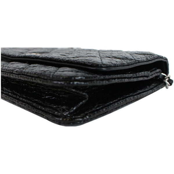 CHANEL CC Aged Lambskin Wallet on Chain WOC Crossbody Bag Black