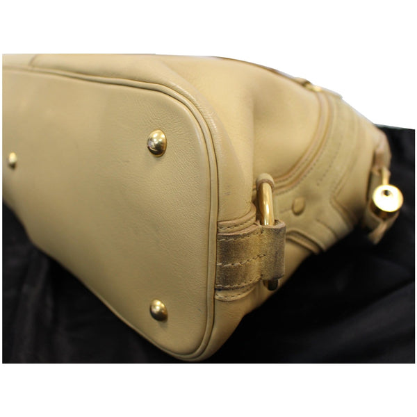 YVES SAINT LAURENT Muse Leather Dome Satchel Bag Tan - Final Sale