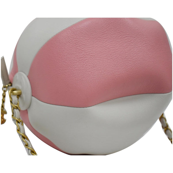 CHANEL 1685-Beach Ball Small Calfskin Leather Shoulder Bag Pink
