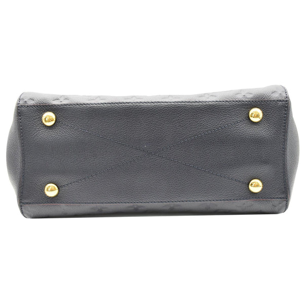 LOUIS VUITTON Montaigne MM Monogram Empreinte Shoulder Bag Blue