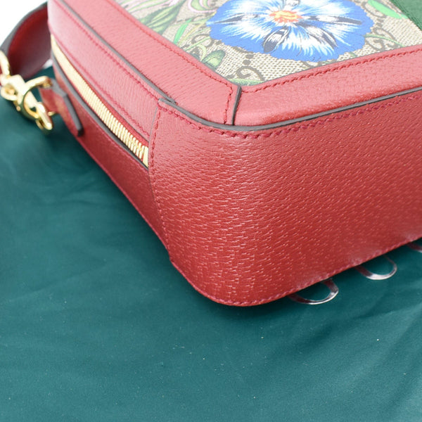 GUCCI Ophidia Flora Web Small Top Handle Shoulder Bag Red 550622