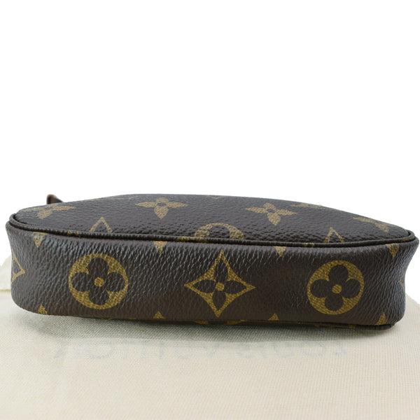 LOUIS VUITTON Mini Pochette Monogram Canvas Accessoires Pouch Brown