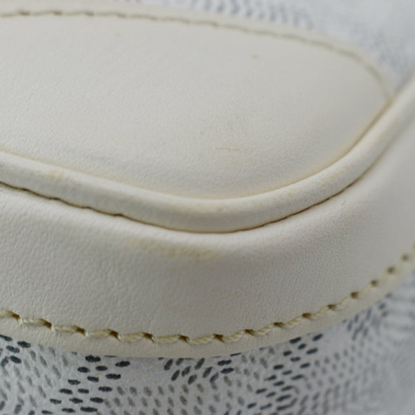 GOYARD Saint Martin Chevron Print Coated Canvas Shoulder Bag White