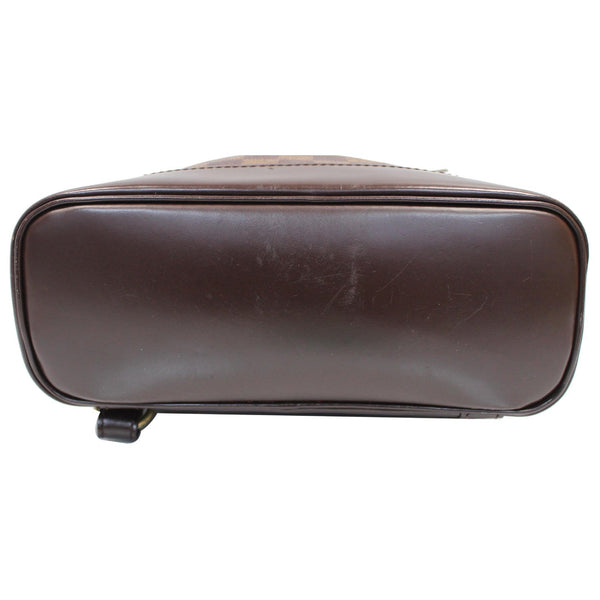 Louis Vuitton Soho Damier Ebene Backpack Bag Brown bottom view