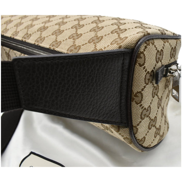 GUCCI Waist Pouch GG Canvas Belt Bag Beige 630915