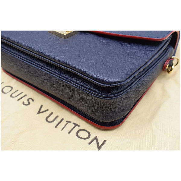 LOUIS VUITTON Metis Pochette Empreinte Leather Crossbody Bag Blue