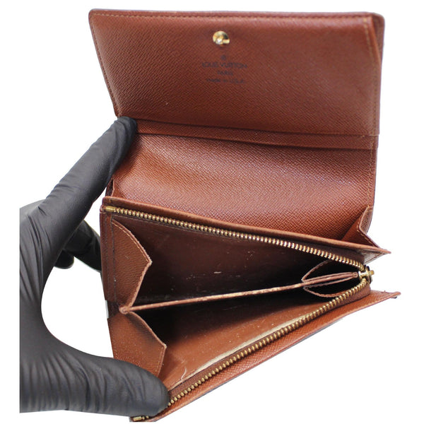 LV Porte Monnaie Monogram Billets Tresor Wallet Inside View