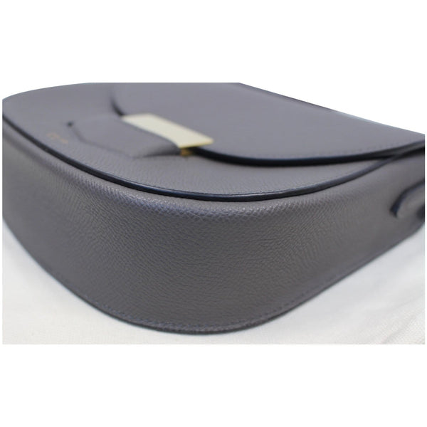 CELINE Trotteur Small Grained Calfskin Leather Shoulder Bag Grey