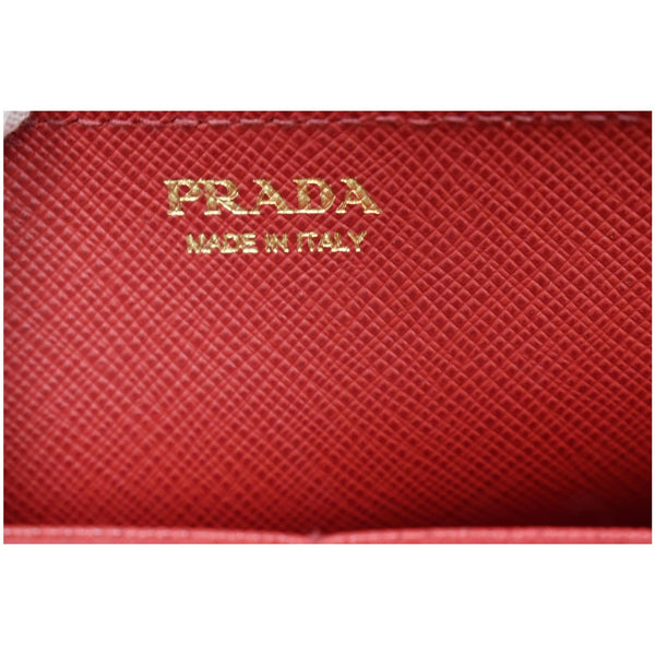 Prada Saffiano Heart Print Long Leather WOC Crossbody Bag - made in Italy