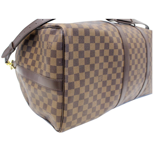 LOUIS VUITTON Keepall Bandouliere 55 Damier Ebene Travel Bag Brown