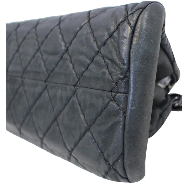 CHANEL Just Mademoiselle Calfskin Leather Bowling Bag Black