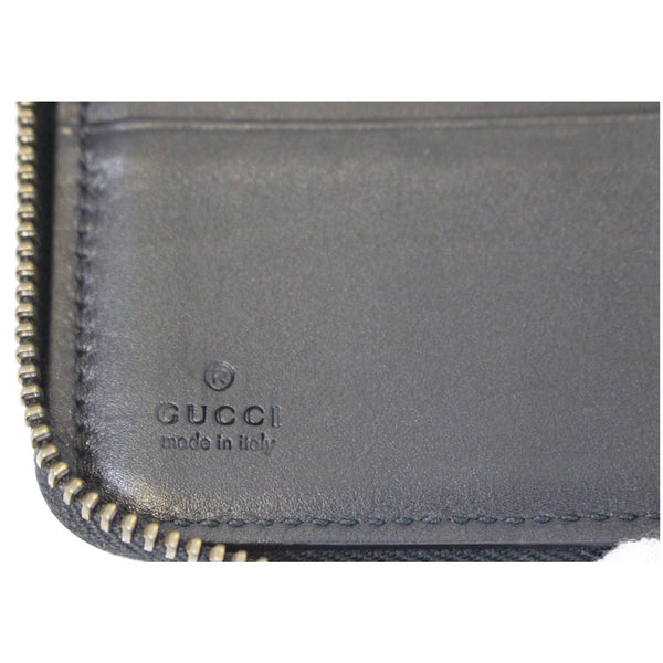 GUCCI Matelasse GG Marmont Zip Around Calfskin Wallet Black-US
