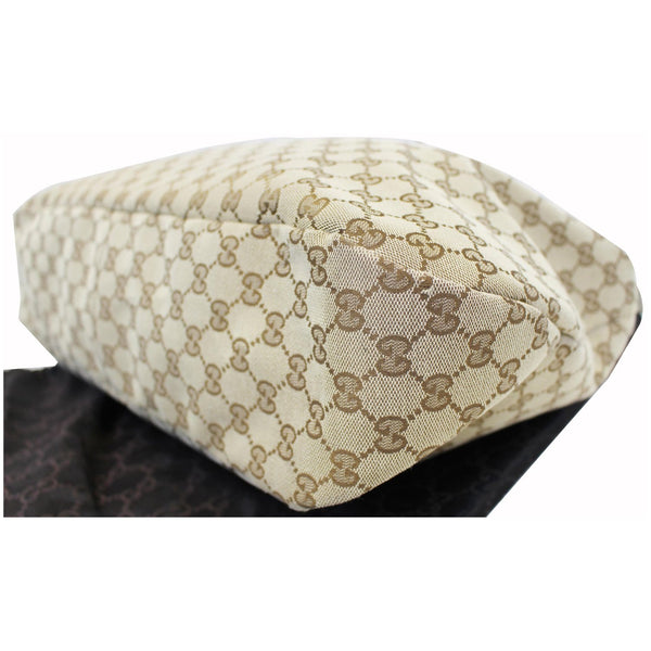 GUCCI Horsebit GG Canvas Large Hobo Bag Beige/White 114900