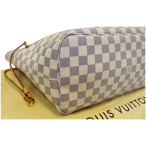 Louis Vuitton Neverfull MM Damier Azur White Bag - authentic