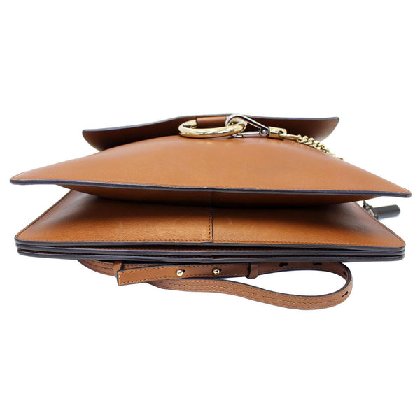 CHLOE Faye Medium Leather Shoulder Bag Brown-US