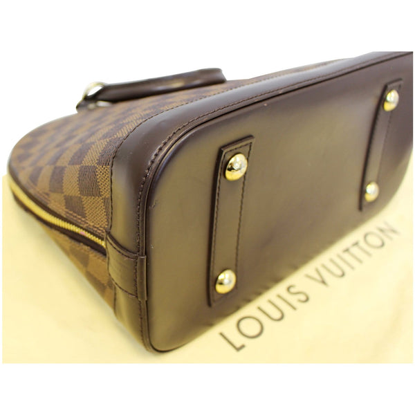 LOUIS VUITTON Alma Damier Ebene Satchel Handbag Brown-US