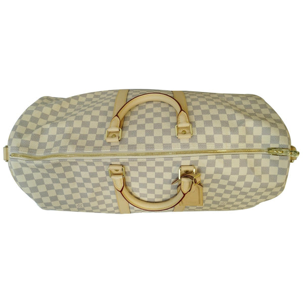 Louis Vuitton Keepall 55 Bandouliere Damier Azur Bag top view