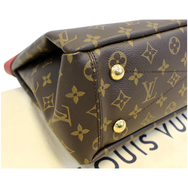 LV Pallas Chain Monogram Canvas Shopper Bag left seam