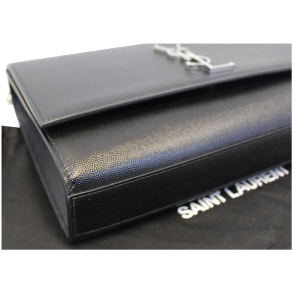 YVES SAINT LAURENT Kate Large Grain De Poudre Leather Shoulder Bag Black