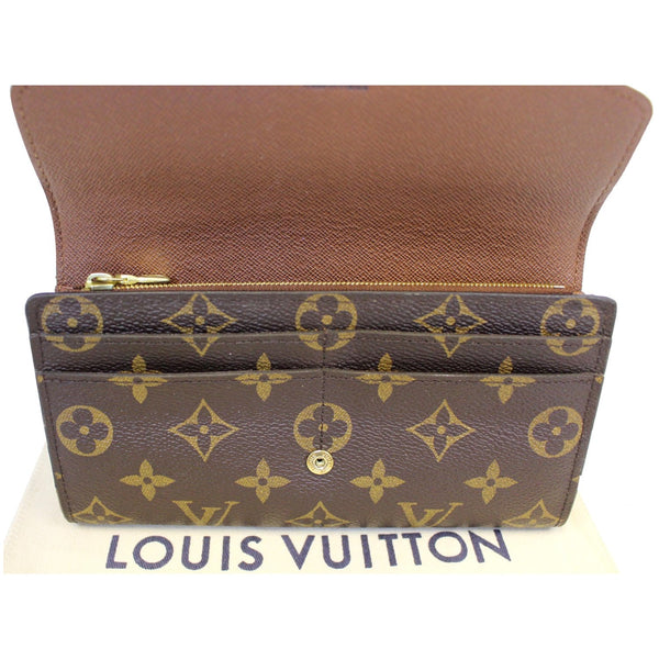 LOUIS VUITTON Sarah Monogram Canvas Wallet Brown