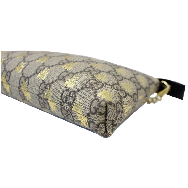 GUCCI Linea Bee GG Supreme Wristlet Handbag-US