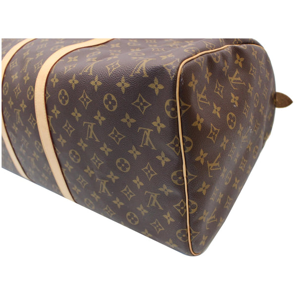 LOUIS VUITTON Keepall 55 Monogram Canvas Bostan Bag Brown