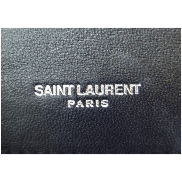 YVES SAINT LAURENT V Flap Tri-Quilt Velvet Shoulder Bag Navy Blue