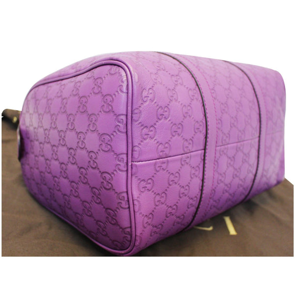 GUCCI Medium Joy Guccissima Leather Boston Bag Purple 265697