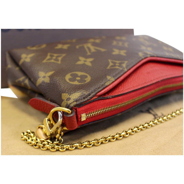 LOUIS VUITTON Pallas Monogram Canvas Clutch Crossbody Bag Brown-US