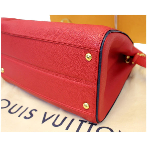 LOUIS VUITTON Double V Grained Leather Monogram Shoulder Bag Rubis-US