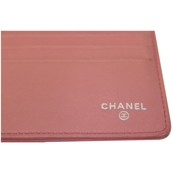 CHANEL Camellia Leather Trifold Wallet Pink-US