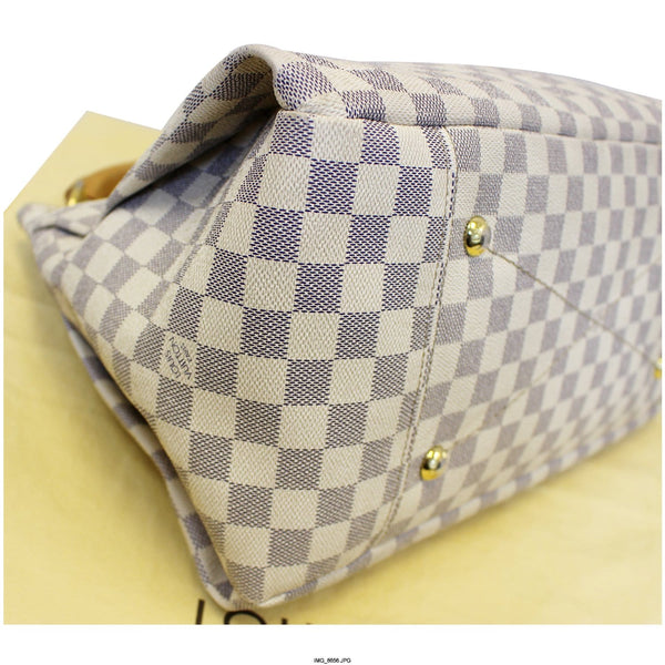 LOUIS VUITTON Artsy MM Damier Azur Shoulder Bag White-US