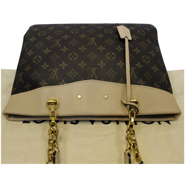 LOUIS VUITTON Pallas Chain Shopper Bag Monogram Canvas Dune