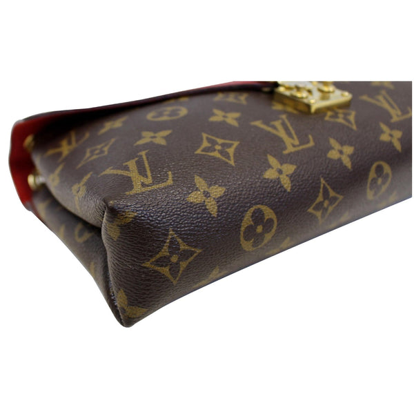 LOUIS VUITTON Pallas Chain Monogram Canvas Crossbody Bag Brown