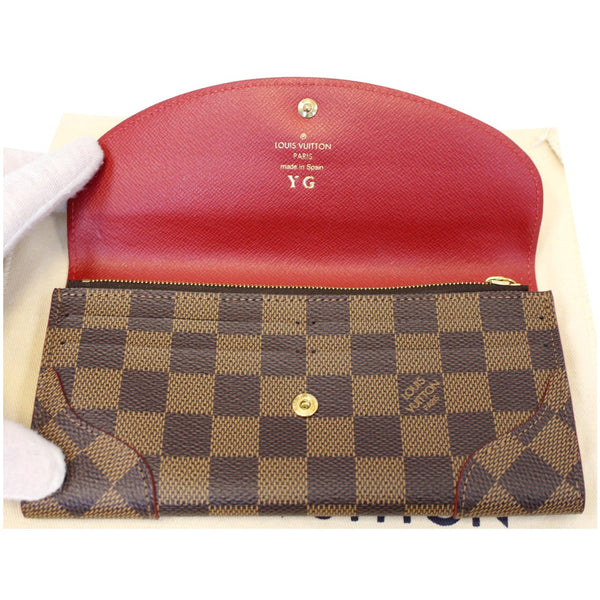 LOUIS VUITTON Caissa Damier Ebene Wallet Brown