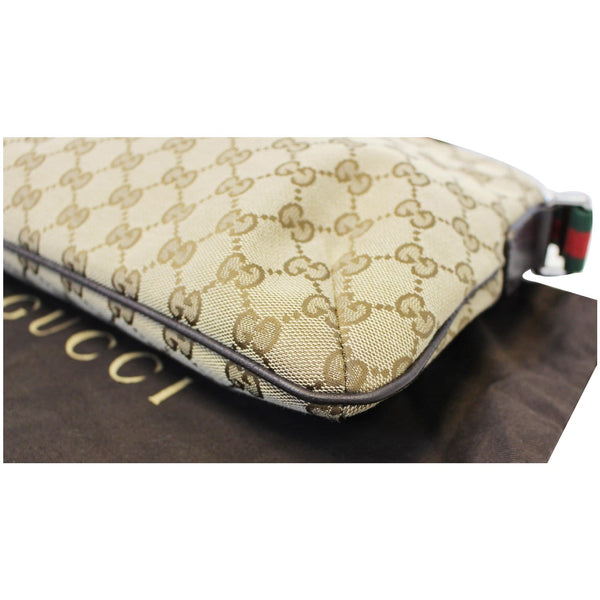 GUCCI GG Canvas Web Shoulder Crossbody Bag Beige 189749-US