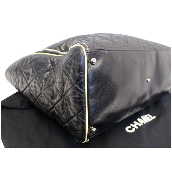 Chanel Tote Bag East West Large Lambskin Leather - corner