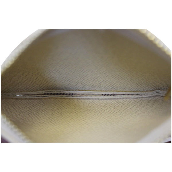 LOUIS VUITTON Key Coin Pouch Damier Azur White