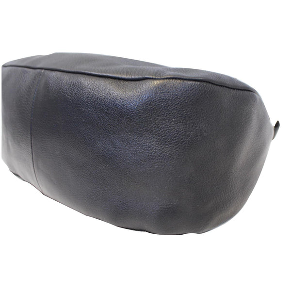 PRADA Vitello Daino Leather Hobo Bag Black